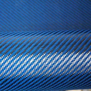 luxury blue carbon aramid fiber fabric