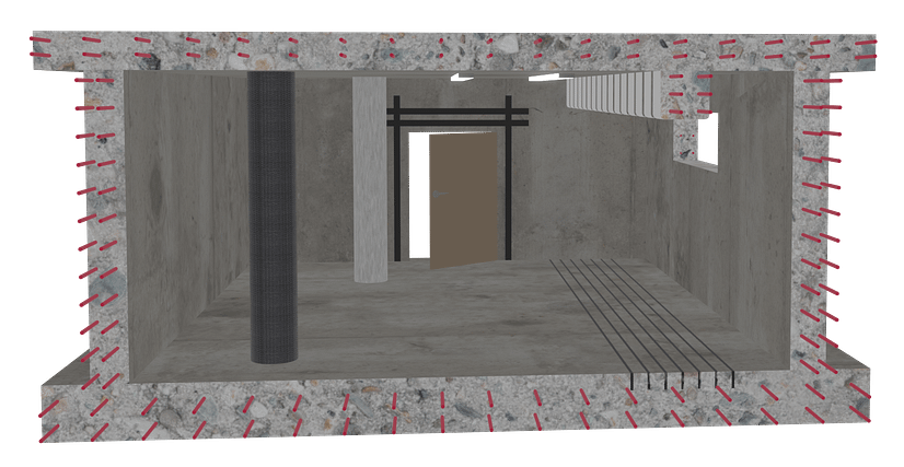 cfrp structural strengthening inside